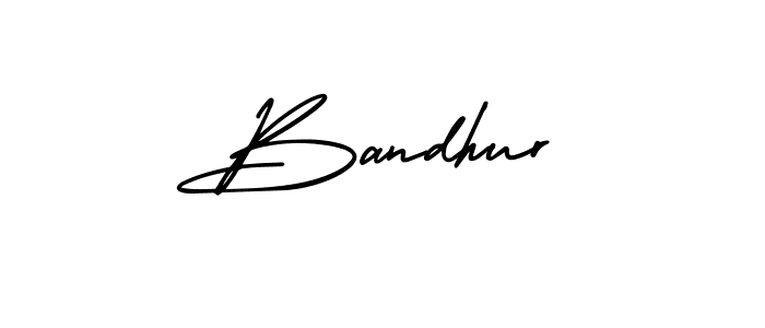 How to make Bandhur name signature. Use AmerikaSignatureDemo-Regular style for creating short signs online. This is the latest handwritten sign. Bandhur signature style 3 images and pictures png