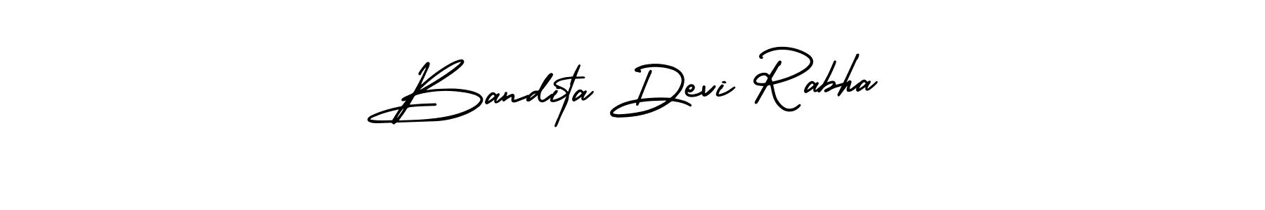 The best way (AmerikaSignatureDemo-Regular) to make a short signature is to pick only two or three words in your name. The name Bandita Devi Rabha include a total of six letters. For converting this name. Bandita Devi Rabha signature style 3 images and pictures png