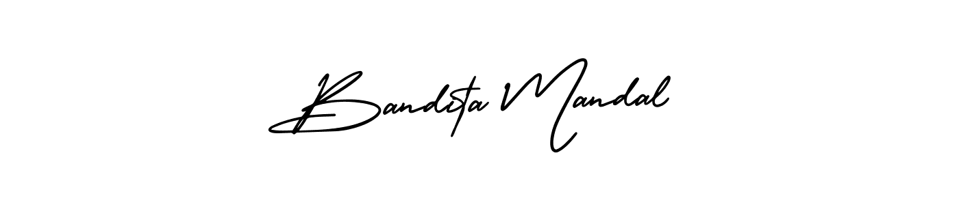 Bandita Mandal stylish signature style. Best Handwritten Sign (AmerikaSignatureDemo-Regular) for my name. Handwritten Signature Collection Ideas for my name Bandita Mandal. Bandita Mandal signature style 3 images and pictures png