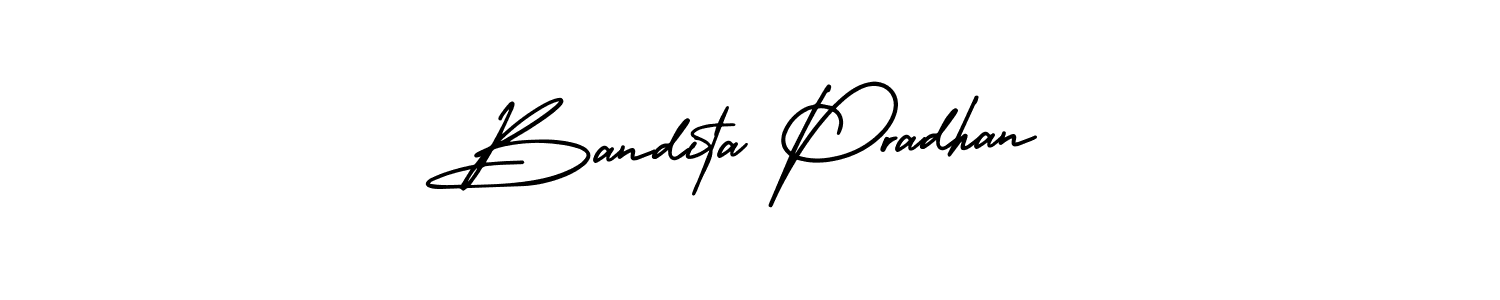 Make a short Bandita Pradhan signature style. Manage your documents anywhere anytime using AmerikaSignatureDemo-Regular. Create and add eSignatures, submit forms, share and send files easily. Bandita Pradhan signature style 3 images and pictures png