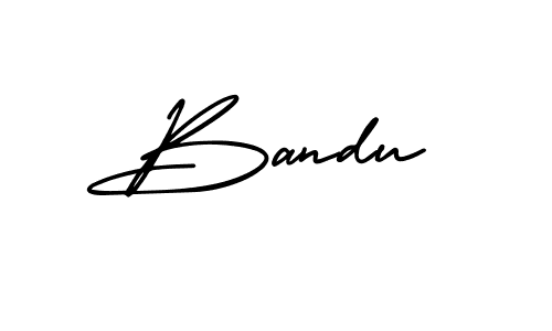 How to make Bandu signature? AmerikaSignatureDemo-Regular is a professional autograph style. Create handwritten signature for Bandu name. Bandu signature style 3 images and pictures png