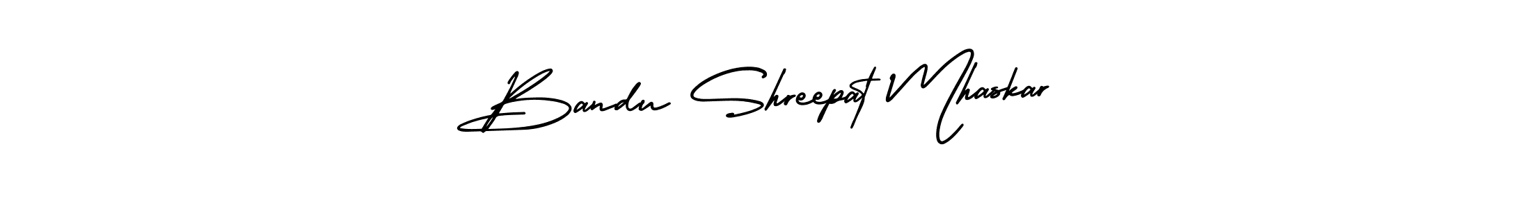 Create a beautiful signature design for name Bandu Shreepat Mhaskar. With this signature (AmerikaSignatureDemo-Regular) fonts, you can make a handwritten signature for free. Bandu Shreepat Mhaskar signature style 3 images and pictures png