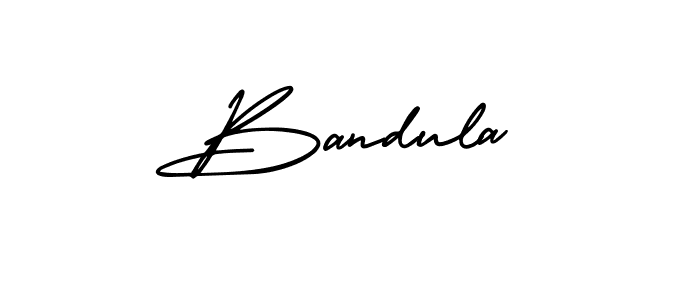 Bandula stylish signature style. Best Handwritten Sign (AmerikaSignatureDemo-Regular) for my name. Handwritten Signature Collection Ideas for my name Bandula. Bandula signature style 3 images and pictures png