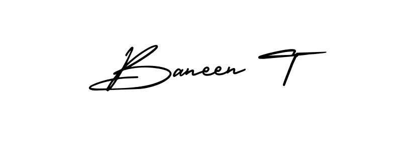 You can use this online signature creator to create a handwritten signature for the name Baneen T. This is the best online autograph maker. Baneen T signature style 3 images and pictures png
