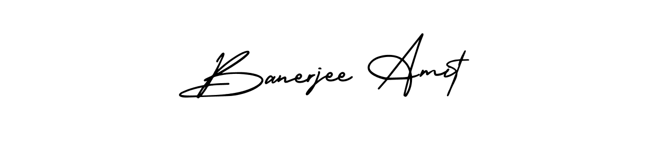 It looks lik you need a new signature style for name Banerjee Amit. Design unique handwritten (AmerikaSignatureDemo-Regular) signature with our free signature maker in just a few clicks. Banerjee Amit signature style 3 images and pictures png