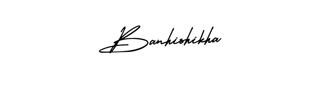 This is the best signature style for the Banhishikha name. Also you like these signature font (AmerikaSignatureDemo-Regular). Mix name signature. Banhishikha signature style 3 images and pictures png