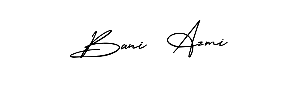 It looks lik you need a new signature style for name Bani  Azmi. Design unique handwritten (AmerikaSignatureDemo-Regular) signature with our free signature maker in just a few clicks. Bani  Azmi signature style 3 images and pictures png