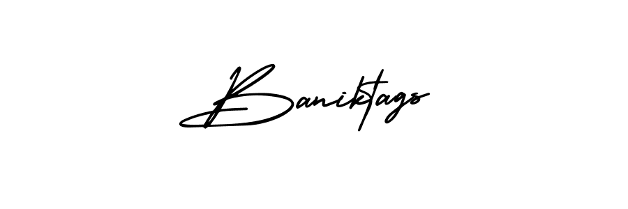 AmerikaSignatureDemo-Regular is a professional signature style that is perfect for those who want to add a touch of class to their signature. It is also a great choice for those who want to make their signature more unique. Get Baniktags name to fancy signature for free. Baniktags signature style 3 images and pictures png