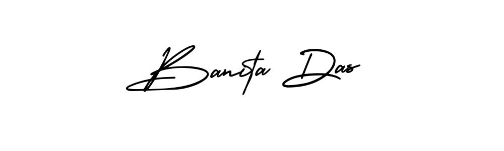 Banita Das stylish signature style. Best Handwritten Sign (AmerikaSignatureDemo-Regular) for my name. Handwritten Signature Collection Ideas for my name Banita Das. Banita Das signature style 3 images and pictures png