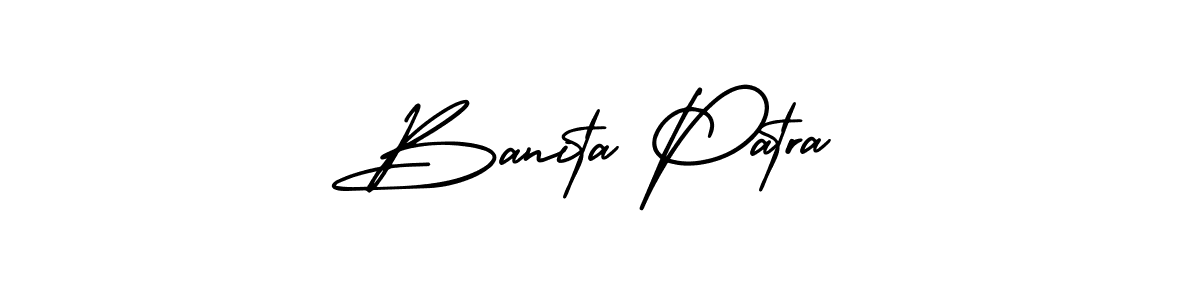 It looks lik you need a new signature style for name Banita Patra. Design unique handwritten (AmerikaSignatureDemo-Regular) signature with our free signature maker in just a few clicks. Banita Patra signature style 3 images and pictures png