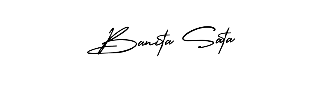 if you are searching for the best signature style for your name Banita Sata. so please give up your signature search. here we have designed multiple signature styles  using AmerikaSignatureDemo-Regular. Banita Sata signature style 3 images and pictures png