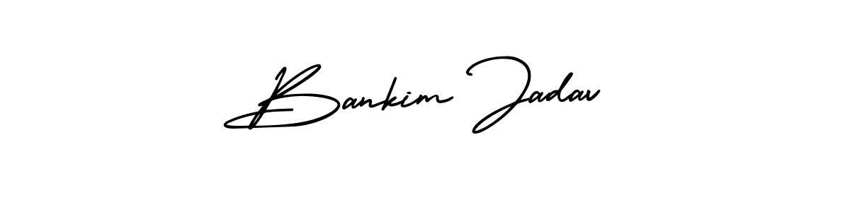 See photos of Bankim Jadav official signature by Spectra . Check more albums & portfolios. Read reviews & check more about AmerikaSignatureDemo-Regular font. Bankim Jadav signature style 3 images and pictures png