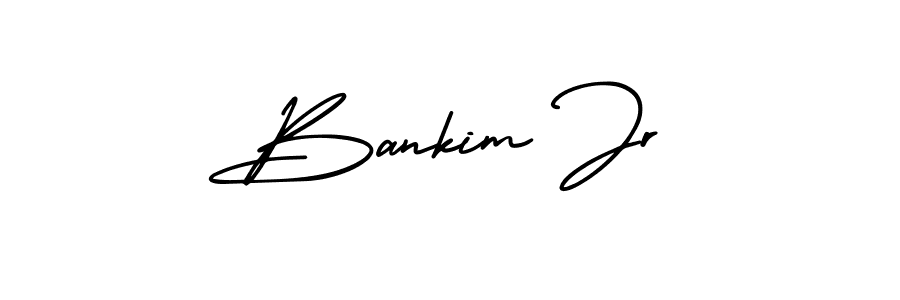 AmerikaSignatureDemo-Regular is a professional signature style that is perfect for those who want to add a touch of class to their signature. It is also a great choice for those who want to make their signature more unique. Get Bankim Jr name to fancy signature for free. Bankim Jr signature style 3 images and pictures png
