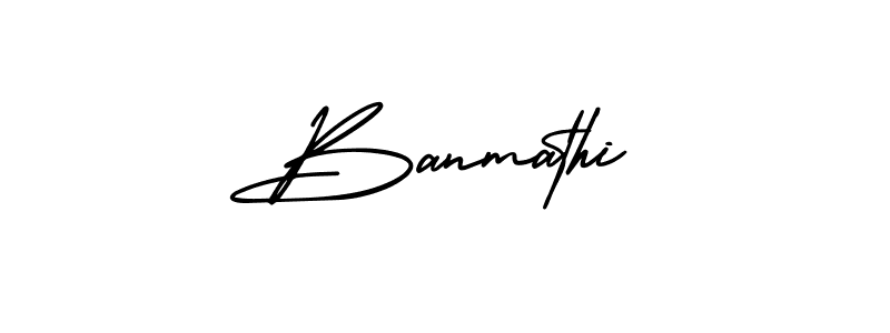 The best way (AmerikaSignatureDemo-Regular) to make a short signature is to pick only two or three words in your name. The name Banmathi include a total of six letters. For converting this name. Banmathi signature style 3 images and pictures png