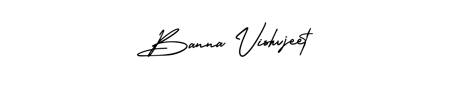 Also You can easily find your signature by using the search form. We will create Banna Vishvjeet name handwritten signature images for you free of cost using AmerikaSignatureDemo-Regular sign style. Banna Vishvjeet signature style 3 images and pictures png