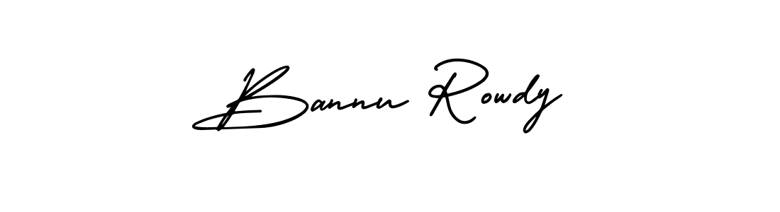 Design your own signature with our free online signature maker. With this signature software, you can create a handwritten (AmerikaSignatureDemo-Regular) signature for name Bannu Rowdy. Bannu Rowdy signature style 3 images and pictures png