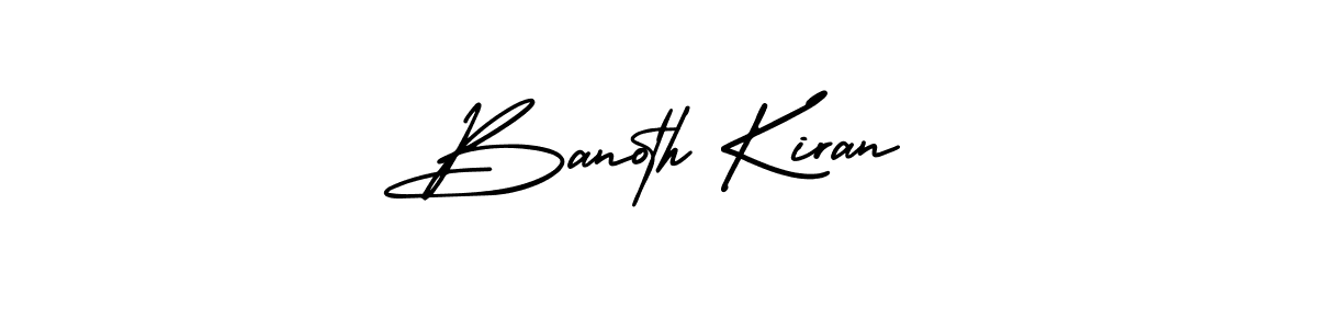 How to Draw Banoth Kiran signature style? AmerikaSignatureDemo-Regular is a latest design signature styles for name Banoth Kiran. Banoth Kiran signature style 3 images and pictures png