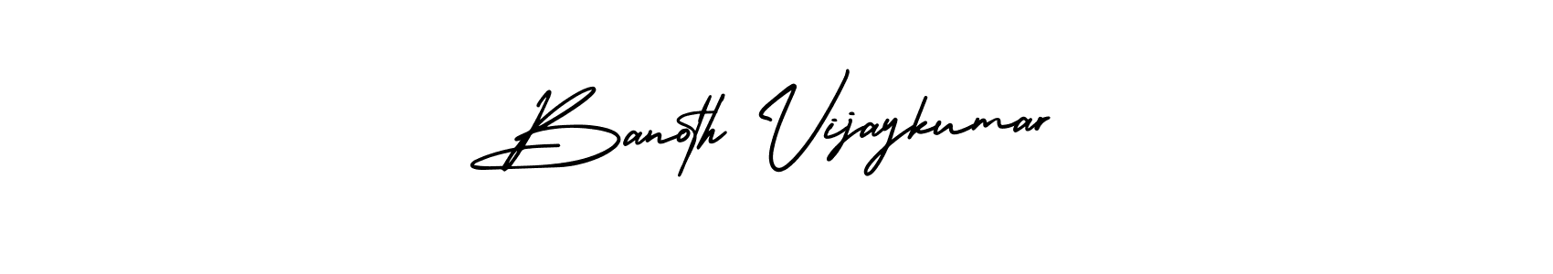 Make a beautiful signature design for name Banoth Vijaykumar. With this signature (AmerikaSignatureDemo-Regular) style, you can create a handwritten signature for free. Banoth Vijaykumar signature style 3 images and pictures png