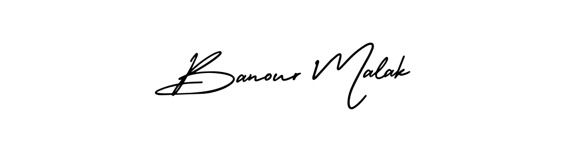 Use a signature maker to create a handwritten signature online. With this signature software, you can design (AmerikaSignatureDemo-Regular) your own signature for name Banour Malak. Banour Malak signature style 3 images and pictures png