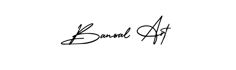 How to make Bansal Art name signature. Use AmerikaSignatureDemo-Regular style for creating short signs online. This is the latest handwritten sign. Bansal Art signature style 3 images and pictures png