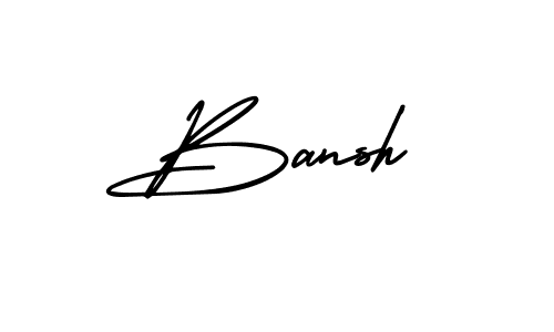 The best way (AmerikaSignatureDemo-Regular) to make a short signature is to pick only two or three words in your name. The name Bansh include a total of six letters. For converting this name. Bansh signature style 3 images and pictures png