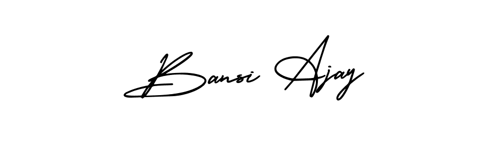 This is the best signature style for the Bansi Ajay name. Also you like these signature font (AmerikaSignatureDemo-Regular). Mix name signature. Bansi Ajay signature style 3 images and pictures png