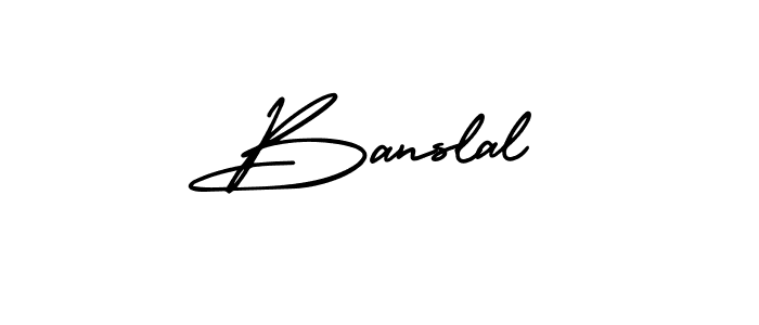 How to make Banslal signature? AmerikaSignatureDemo-Regular is a professional autograph style. Create handwritten signature for Banslal name. Banslal signature style 3 images and pictures png