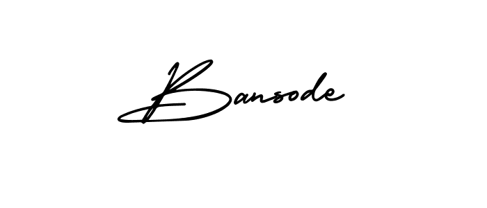 How to make Bansode signature? AmerikaSignatureDemo-Regular is a professional autograph style. Create handwritten signature for Bansode name. Bansode signature style 3 images and pictures png