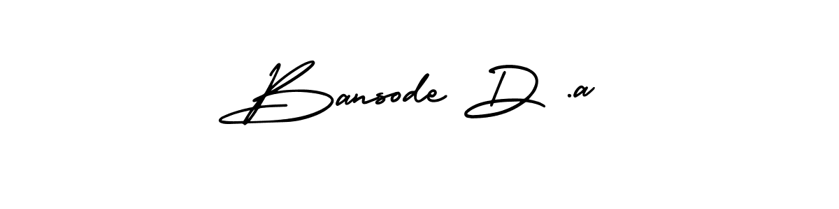 Use a signature maker to create a handwritten signature online. With this signature software, you can design (AmerikaSignatureDemo-Regular) your own signature for name Bansode D .a. Bansode D .a signature style 3 images and pictures png