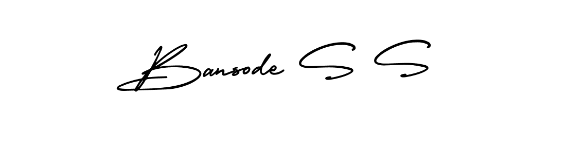 AmerikaSignatureDemo-Regular is a professional signature style that is perfect for those who want to add a touch of class to their signature. It is also a great choice for those who want to make their signature more unique. Get Bansode S S name to fancy signature for free. Bansode S S signature style 3 images and pictures png