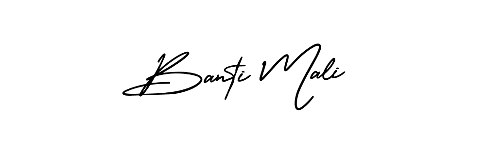 Banti Mali stylish signature style. Best Handwritten Sign (AmerikaSignatureDemo-Regular) for my name. Handwritten Signature Collection Ideas for my name Banti Mali. Banti Mali signature style 3 images and pictures png