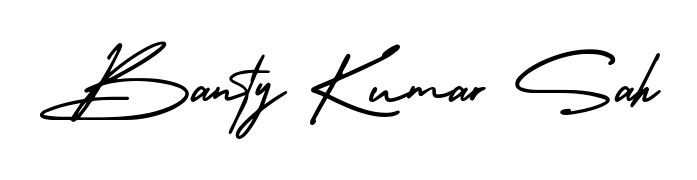 Create your official email sign-off with Banty Kumar Sah name in AmerikaSignatureDemo-Regular style. Crisp, clean, and perfectly legible across all screens. Banty Kumar Sah signature style 3 images and pictures png