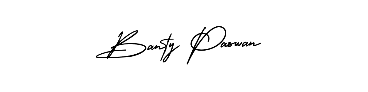 How to make Banty Paswan signature? AmerikaSignatureDemo-Regular is a professional autograph style. Create handwritten signature for Banty Paswan name. Banty Paswan signature style 3 images and pictures png