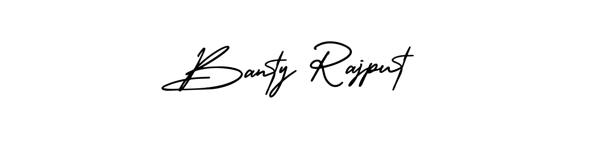 Banty Rajput stylish signature style. Best Handwritten Sign (AmerikaSignatureDemo-Regular) for my name. Handwritten Signature Collection Ideas for my name Banty Rajput. Banty Rajput signature style 3 images and pictures png