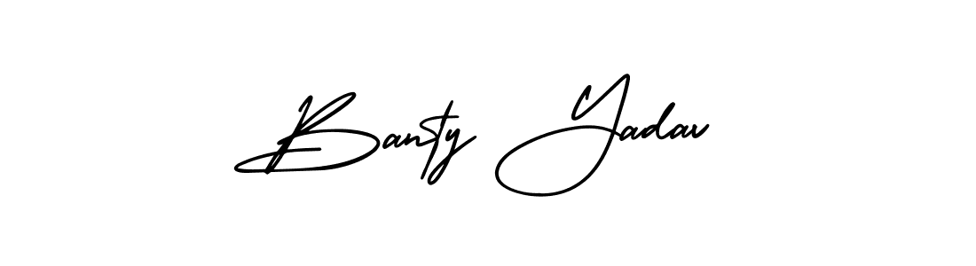Banty Yadav stylish signature style. Best Handwritten Sign (AmerikaSignatureDemo-Regular) for my name. Handwritten Signature Collection Ideas for my name Banty Yadav. Banty Yadav signature style 3 images and pictures png