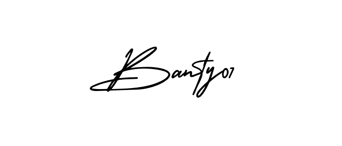 Also You can easily find your signature by using the search form. We will create Banty07 name handwritten signature images for you free of cost using AmerikaSignatureDemo-Regular sign style. Banty07 signature style 3 images and pictures png