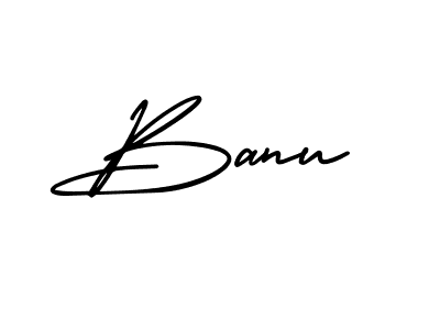 Use a signature maker to create a handwritten signature online. With this signature software, you can design (AmerikaSignatureDemo-Regular) your own signature for name Banu. Banu signature style 3 images and pictures png