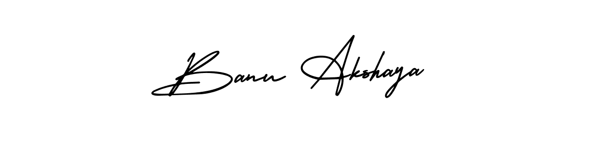 Make a beautiful signature design for name Banu Akshaya. With this signature (AmerikaSignatureDemo-Regular) style, you can create a handwritten signature for free. Banu Akshaya signature style 3 images and pictures png
