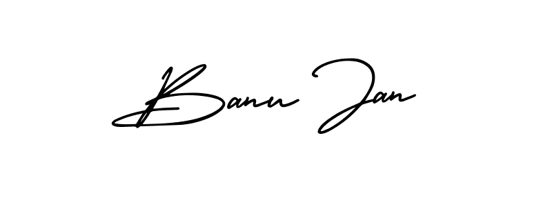 AmerikaSignatureDemo-Regular is a professional signature style that is perfect for those who want to add a touch of class to their signature. It is also a great choice for those who want to make their signature more unique. Get Banu Jan name to fancy signature for free. Banu Jan signature style 3 images and pictures png