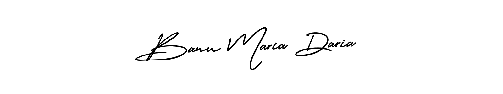 Make a beautiful signature design for name Banu Maria Daria. With this signature (AmerikaSignatureDemo-Regular) style, you can create a handwritten signature for free. Banu Maria Daria signature style 3 images and pictures png