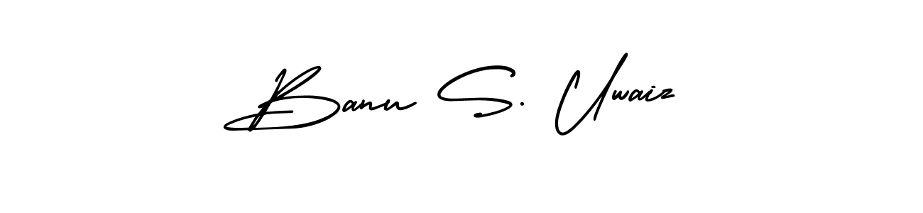 Similarly AmerikaSignatureDemo-Regular is the best handwritten signature design. Signature creator online .You can use it as an online autograph creator for name Banu S. Uwaiz. Banu S. Uwaiz signature style 3 images and pictures png