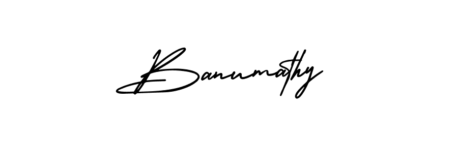 Design your own signature with our free online signature maker. With this signature software, you can create a handwritten (AmerikaSignatureDemo-Regular) signature for name Banumathy. Banumathy signature style 3 images and pictures png