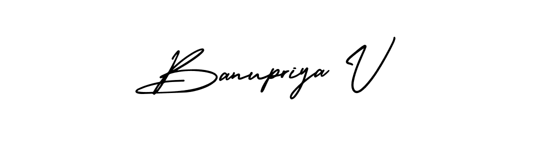 Make a beautiful signature design for name Banupriya V. Use this online signature maker to create a handwritten signature for free. Banupriya V signature style 3 images and pictures png