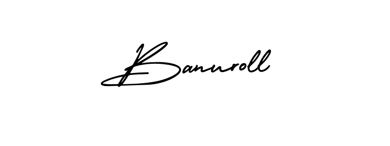 How to Draw Banuroll signature style? AmerikaSignatureDemo-Regular is a latest design signature styles for name Banuroll. Banuroll signature style 3 images and pictures png