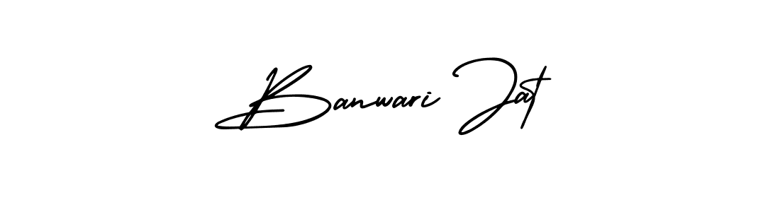 Banwari Jat stylish signature style. Best Handwritten Sign (AmerikaSignatureDemo-Regular) for my name. Handwritten Signature Collection Ideas for my name Banwari Jat. Banwari Jat signature style 3 images and pictures png