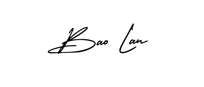 The best way (AmerikaSignatureDemo-Regular) to make a short signature is to pick only two or three words in your name. The name Bao Lan include a total of six letters. For converting this name. Bao Lan signature style 3 images and pictures png