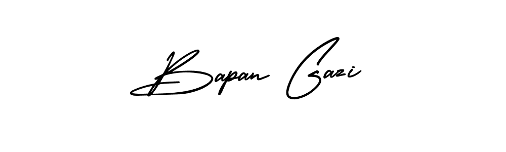 AmerikaSignatureDemo-Regular is a professional signature style that is perfect for those who want to add a touch of class to their signature. It is also a great choice for those who want to make their signature more unique. Get Bapan Gazi name to fancy signature for free. Bapan Gazi signature style 3 images and pictures png