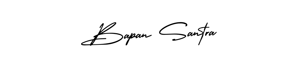 AmerikaSignatureDemo-Regular is a professional signature style that is perfect for those who want to add a touch of class to their signature. It is also a great choice for those who want to make their signature more unique. Get Bapan Santra name to fancy signature for free. Bapan Santra signature style 3 images and pictures png