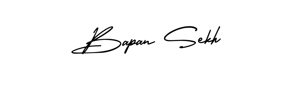 How to make Bapan Sekh name signature. Use AmerikaSignatureDemo-Regular style for creating short signs online. This is the latest handwritten sign. Bapan Sekh signature style 3 images and pictures png