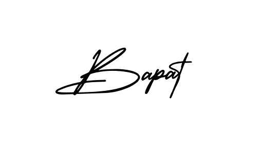 You should practise on your own different ways (AmerikaSignatureDemo-Regular) to write your name (Bapat) in signature. don't let someone else do it for you. Bapat signature style 3 images and pictures png